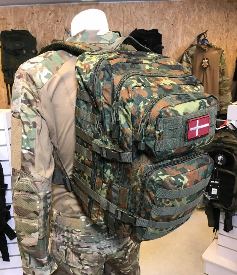 Militær Rygsæk US Assault Pack Flecktarn – Fantastisk Tilbud!