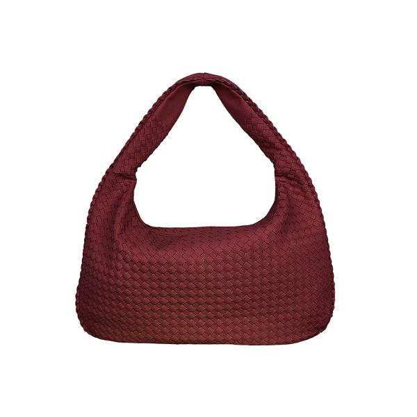 By Stær Maria Flettet Skuldertaske i Vinrød – Elegant Tilbud