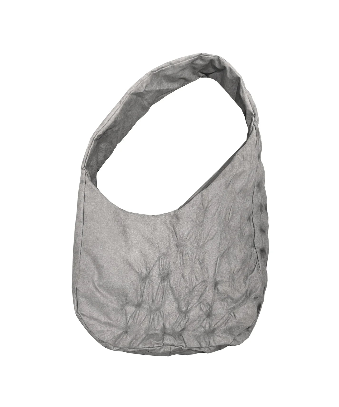 Leaf Vein Suede Taske i Grå – Eksklusivt Tilbud!