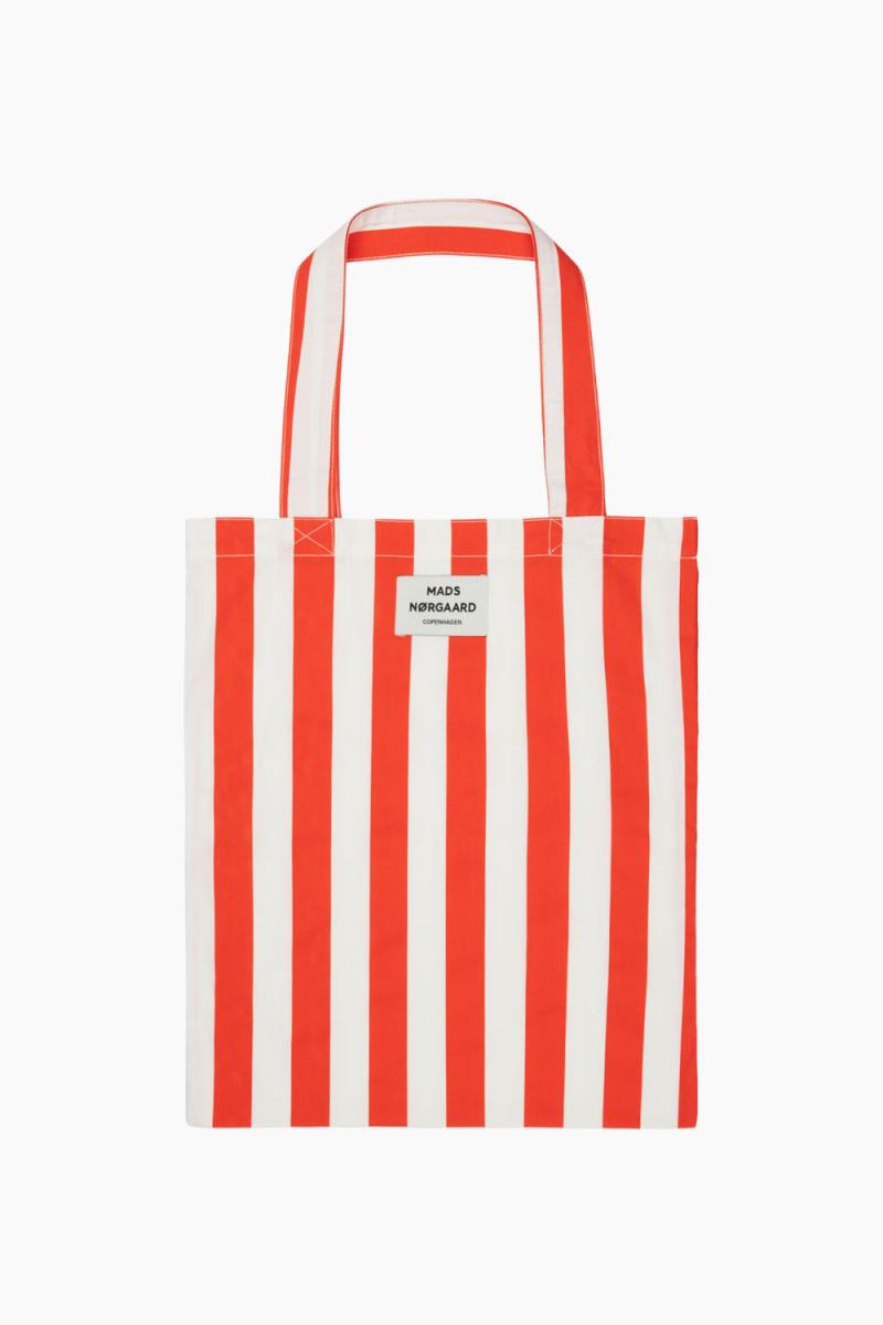 Sacky Atoma Taske – Stribet Cherry Tomatowhite Tilbud!