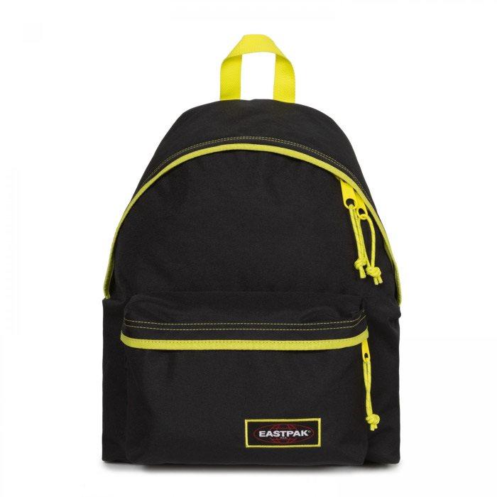 Eastpak Padded Pak'r Rygsæk 24L – Sort med Gul Kontrast