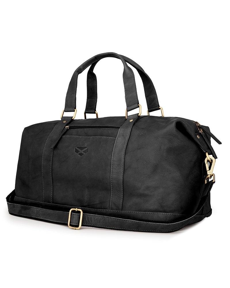 Monarch Læder Duffle Rejsetaske – Sort Tilbud!