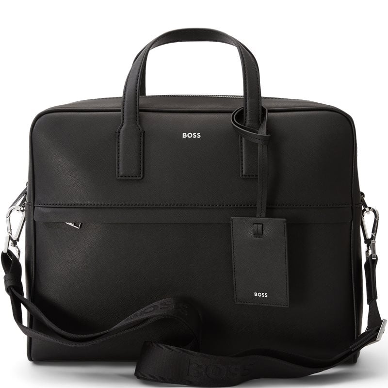 Hugo Boss Zairs Doc Case - Elegant sort taske på tilbud