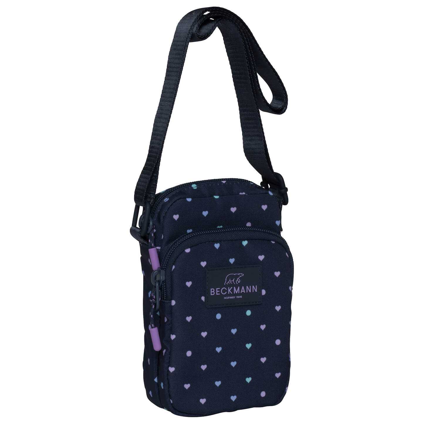 Beckmann Crossbody Taske med Blå Hjerter - Fantastisk Tilbud!