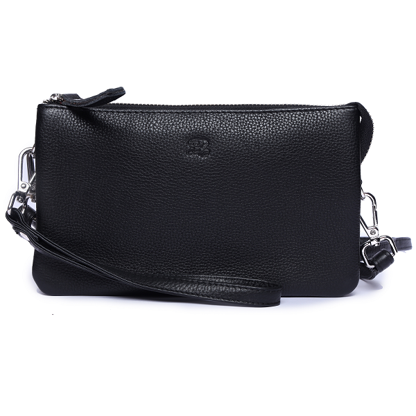 Bugundar Vestermarie Sort Clutch – Elegant og Hurtig Levering!