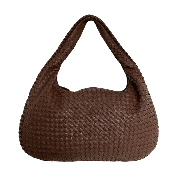 By Stær Maria Flettet Skuldertaske – Mørkebrun Elegance