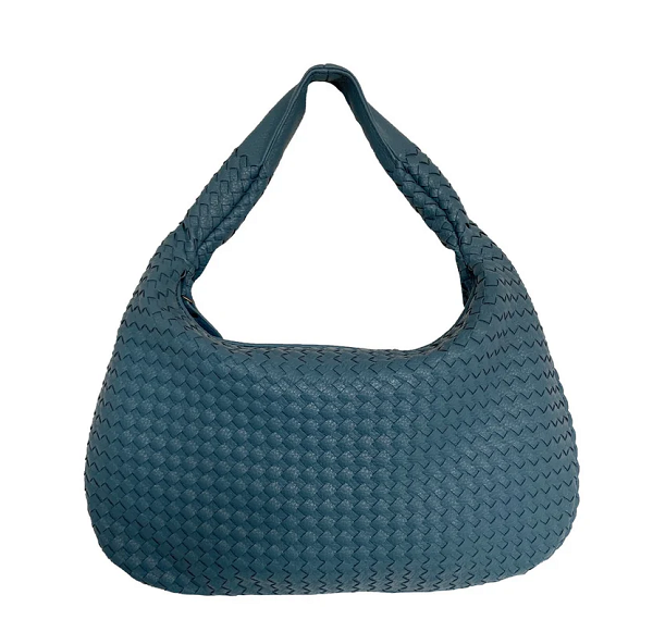 By Stær Maria Flettet Skuldertaske i Petroleum – Elegant Must-have