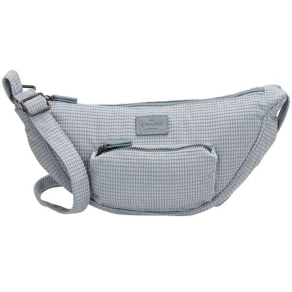Charm London Valley Crossbody Bumbag S - Jeansblå Tilbud