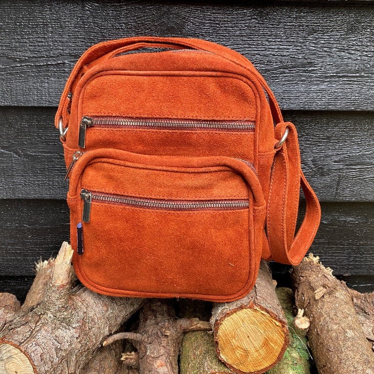 Stilfuld Unisex Ruskind Taske i Orange – Hurtig Levering!