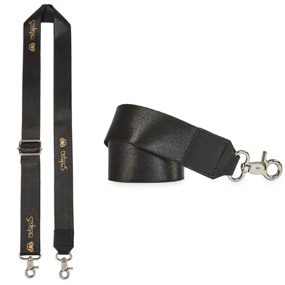 Justerbar Sort Nylon Taskerem med Octopus Logo - Elegant Stil