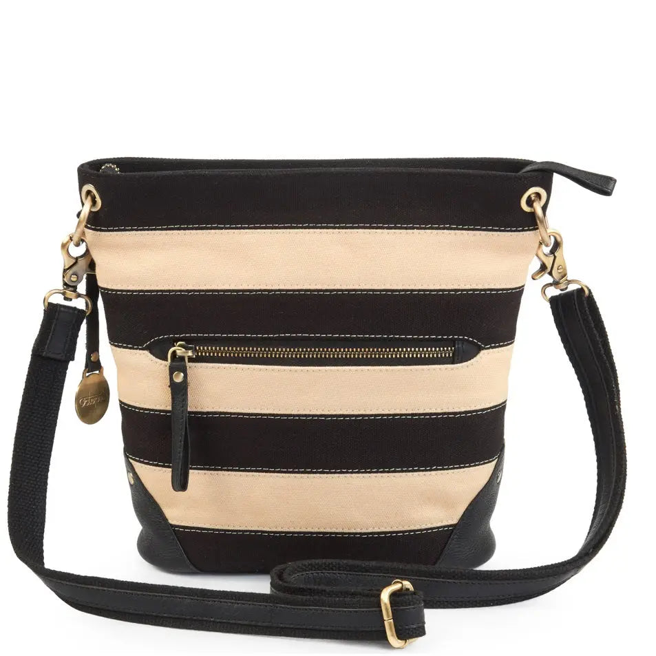 Fantastisk Sortbeige Crossbody Skuldertaske på Udsalg!