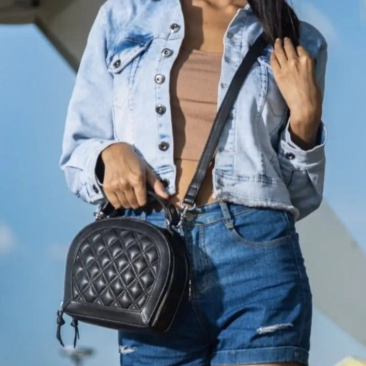 Supertilbud: Nuuk Læder Hånd- og Skuldertaske i Sort