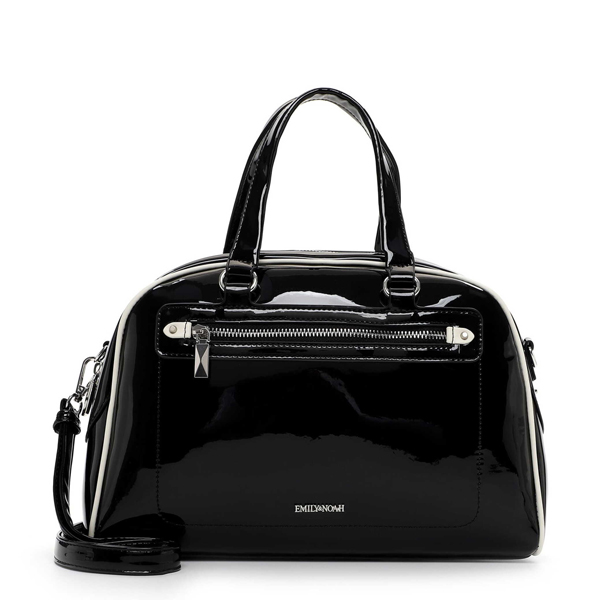 Emily & Noah Sort Lak Håndtaske – Fantastisk Tilbud!