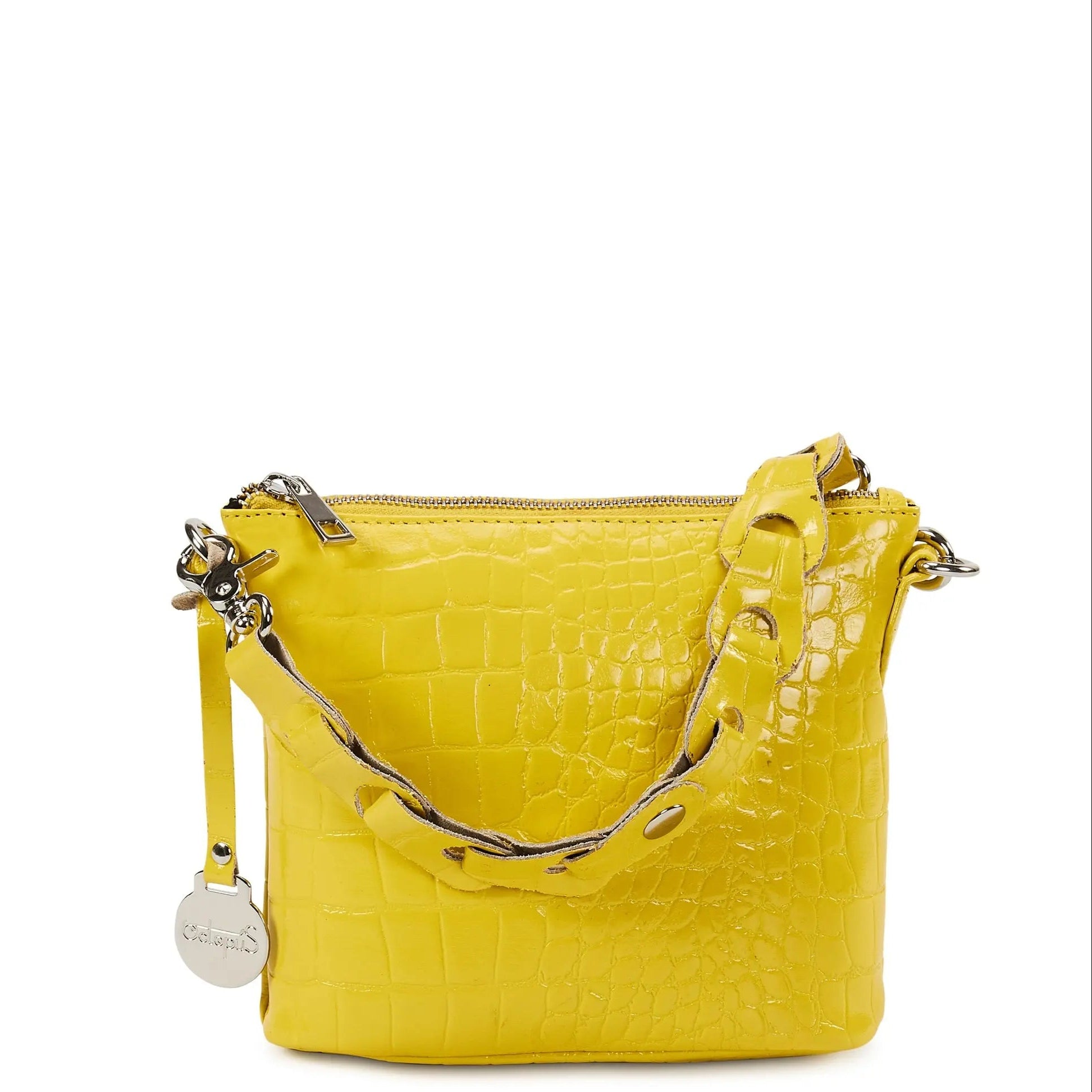 Elegant Gul Clutch med Flettet Håndrem – Begrænset Lager!