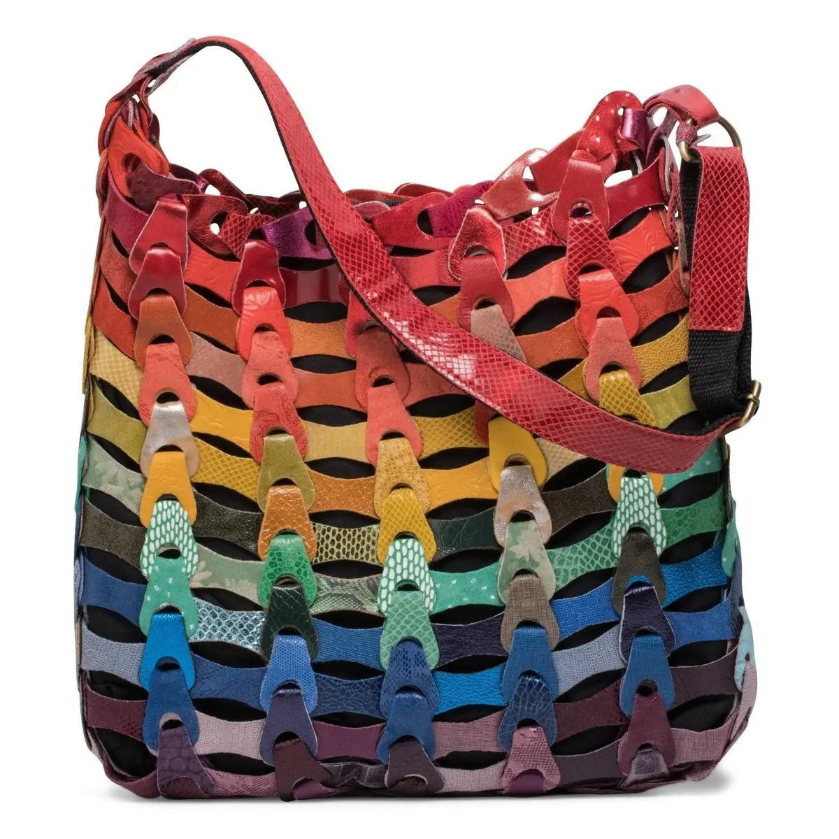 Vidunderlig Regnbue Håndflettet Skuldertaske - Fantastisk Tilbud!