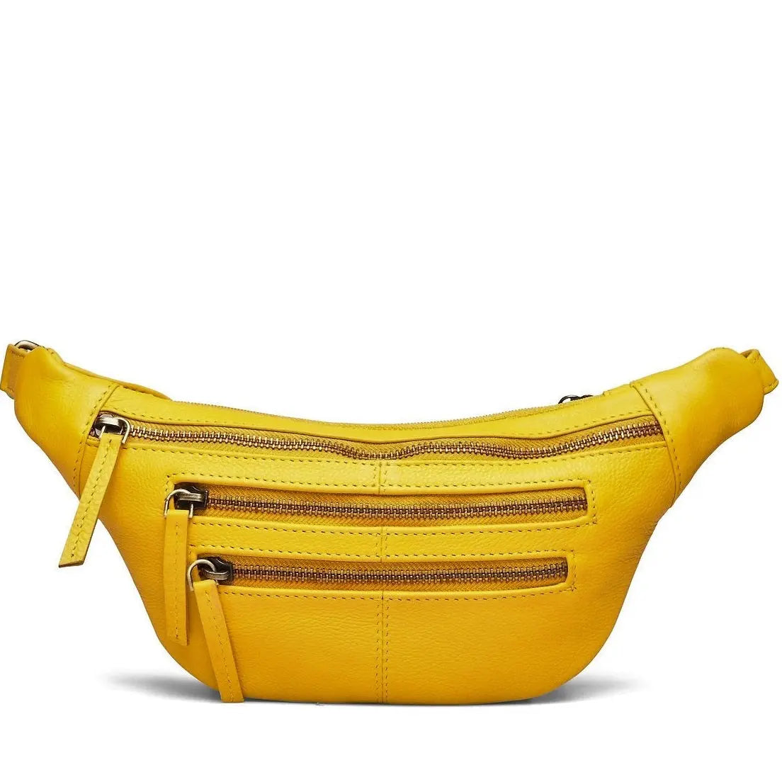 Elegant Gul Læder Bumbag – Kun 2 Stk Tilbud!