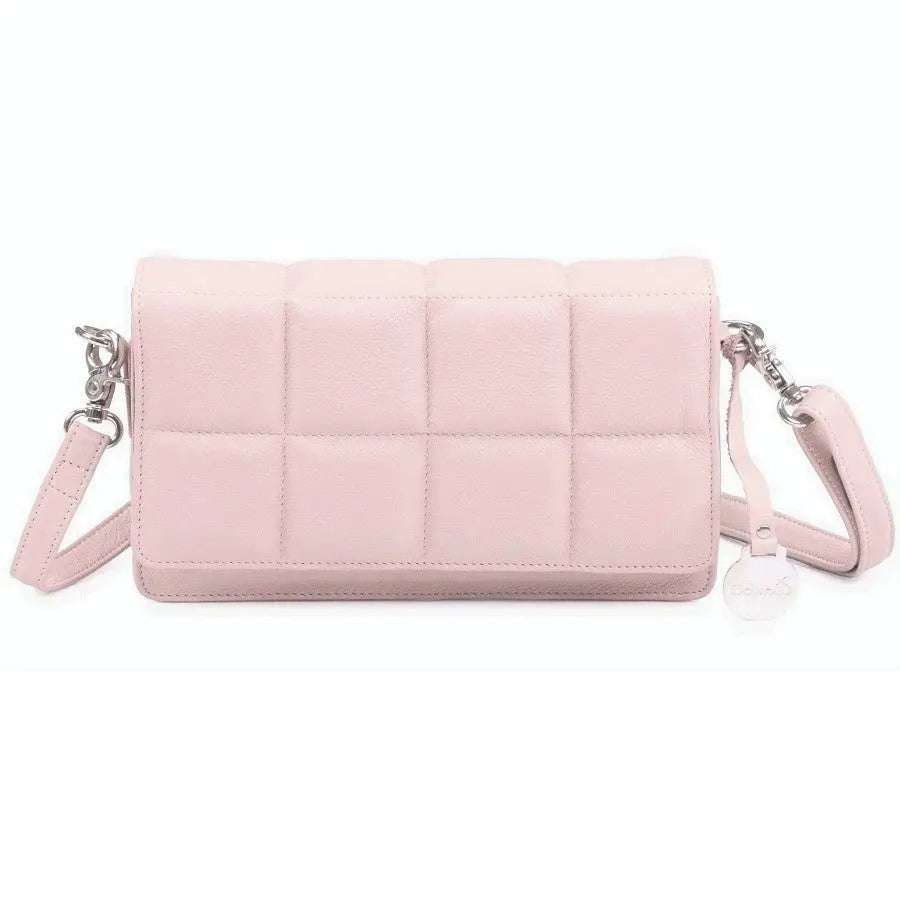 Elegant Støvet Rosa Læder Crossbody Taske – Tilbud!