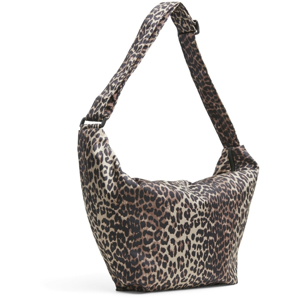 Elegant Sort Leopard Taske fra Pieces – Perfekt til Fest!