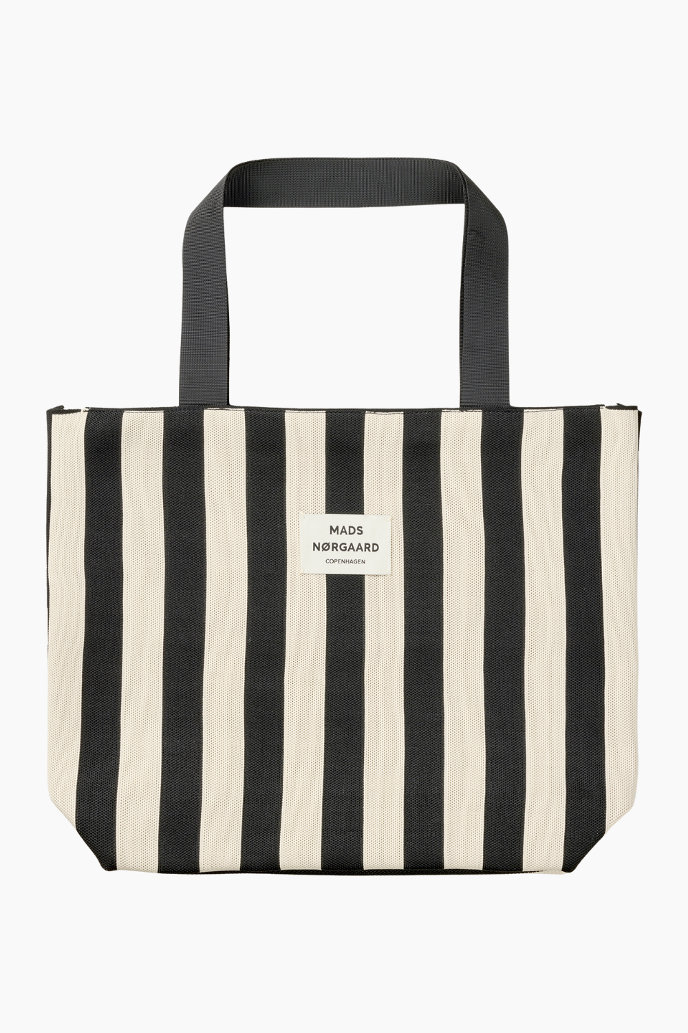 Knit Stripe Tote Bag - Black - Mads Nørgaard - Stribet One Size