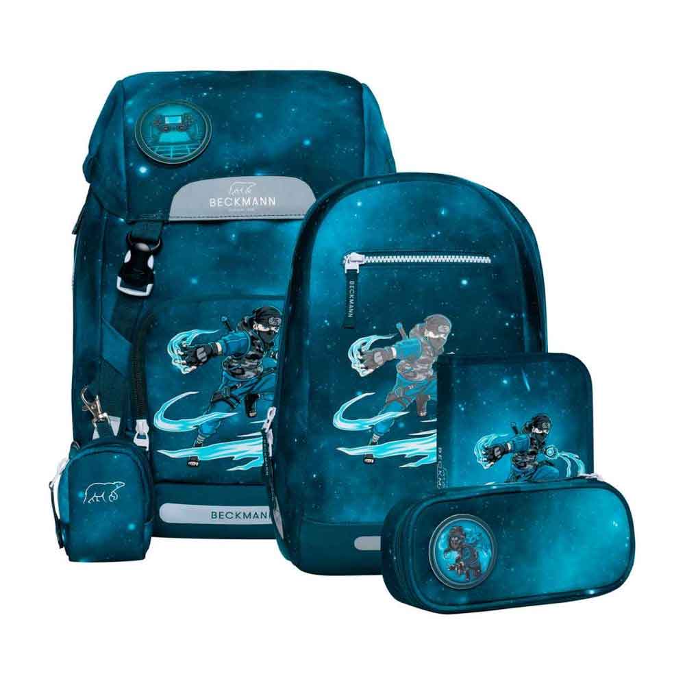 Beckmann Skoletaske 22l Ninja Master Sæt Af 6 Dele