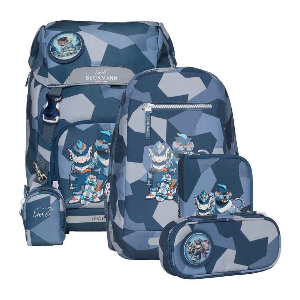 Beckmann Skoletaske 22l Tiger Race Sæt Af 6 Dele
