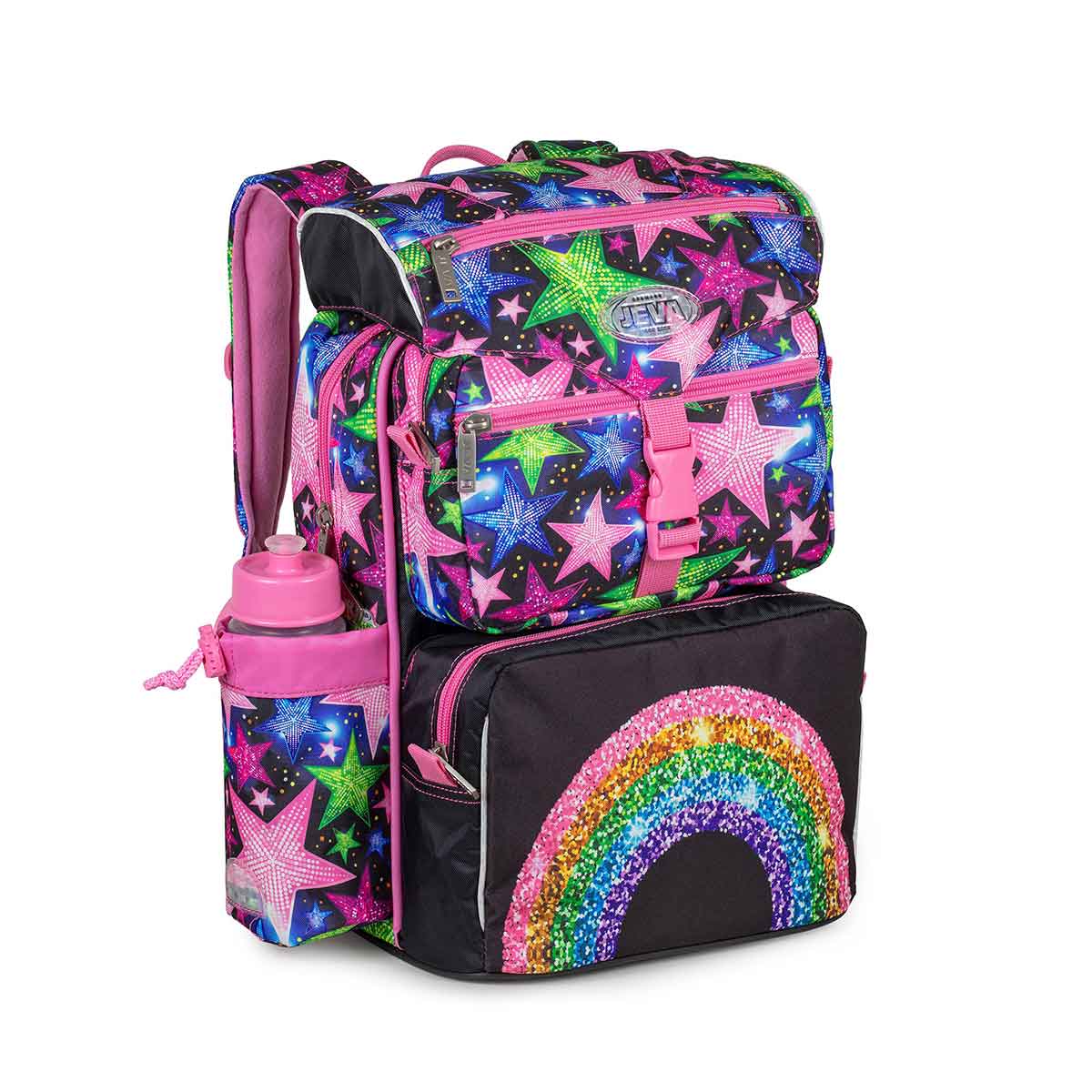 Jeva Beginners Skoletaske 16l Rainbow Glitter