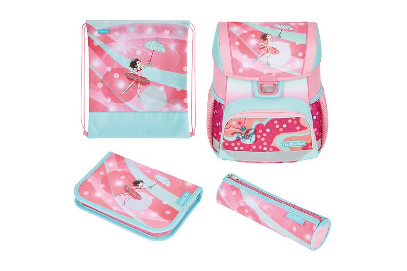 Herlitz Loop Plus Ballet Love Skoletaskesæt Pige Polyester Blå Lyserød