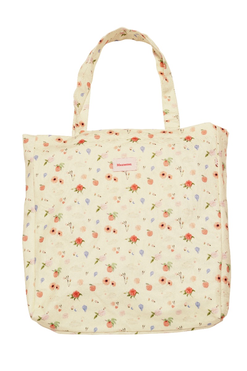 Maanesten - Taske - Canvas Totebag - Roses And Shells