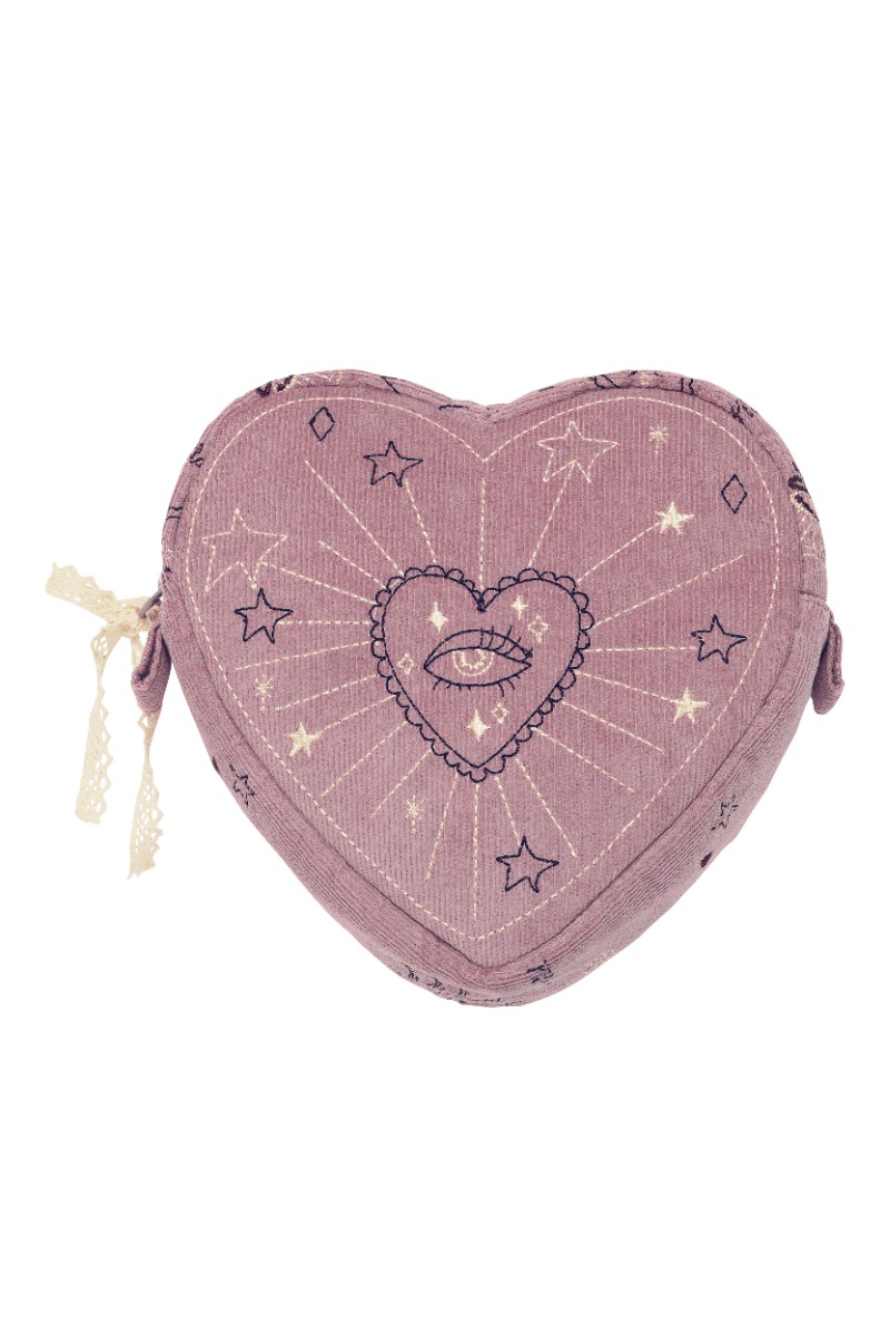 Maanesten - Toilettaske - Heart Makeup Bag - Purple Magic Heart Purple
